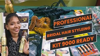 professional bridal HAIR STYLEING kit 9000 Rs 🤔 ready  producttips தமிழ் beginners [upl. by Oberon]