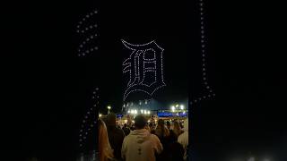 The Detroit Tigers hosted a drone show to celebrate the first home playoff game in a decade ⚾️💯 [upl. by Ihcas]