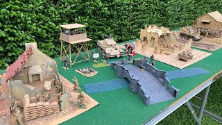 Airfix 132 dioramas Checkpoint Desert Outpost Strongpoint and Bamboo House [upl. by Irisa95]