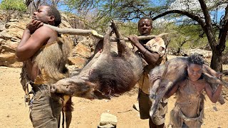 WILD Bush Pig HUNT with Hadzabe Tribe in 2024 [upl. by Nuahc428]