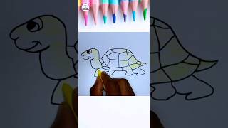 Easy Turtle Drawing 🐢🐢🐢 very easy drawing trending [upl. by Fadden]