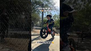 Rampeando en bicicleta eléctrica stacyc rodado 16 ⚡️bikelife reels fun kids explore bikestunt [upl. by Stenger600]