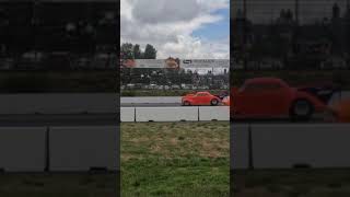 67 Cuda vs 40 Willys Heads Up At Mission Raceway [upl. by Dielu]