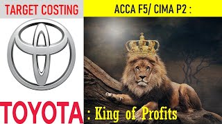 ACCA F5 Performance Management CIMA P2 Target Costing  Part 1 [upl. by Enirahtak]