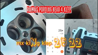 Rumus porting head MX king klep 2522 moto1unboxing herex hedon [upl. by Yokum]