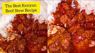 KENYAN THICK BEEF STEW AND UGALIRICE RECIPEHow to cook meat Kenya [upl. by Monika451]