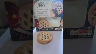 SPICED RUM MINCE PIES TESCO FINEST tesco mincepies christmas shorts [upl. by Nonnek]