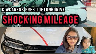 KIA CARENS MILEAGE 2022 Prestige Variant 15L MT  Petrol  Highway Drive  Performance  Review [upl. by Salaidh]