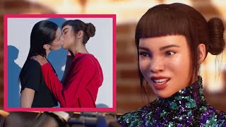 Lil Miquela on Kissing Bella Hadid [upl. by Aenel]