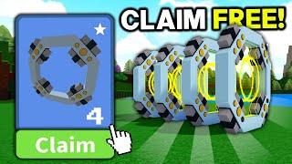 CLAIM FREE PORTALS EASY  Build a boat for Treasure ROBLOX [upl. by Feodor]