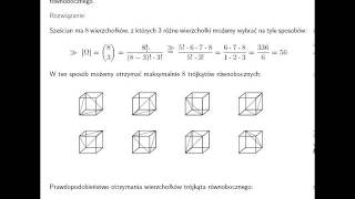 Losowanie trzech wierzchołków sześcianu [upl. by Ferris]