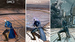 Devil May Cry Vergil 3 vs 4 vs 5  Comparison [upl. by Yecaw709]