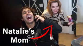 David Dobrik confronted by Natalies Mom on live stream HILARIOUS REACTION [upl. by Valerian]