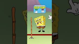 Spongebob Squarepants Becomes Herobrine in Spear Throwing Challenge spongebobmod [upl. by Harbot]