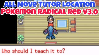 Pokemon Radical Red All Move Tutor Location [upl. by Suiradel]