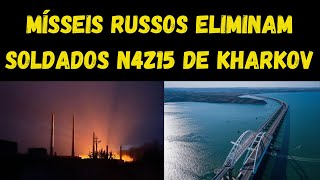 Mísseis russos M4T4M soldados N4Z15  Ucrânia quer destruir a Ponte da Crimeia [upl. by Ardnuek483]