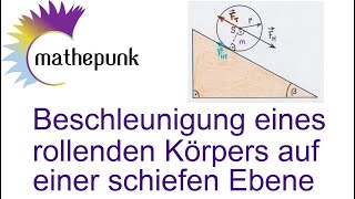 Beschleunigung eines rollenden Körpers auf einer schiefen Ebene [upl. by Einrae848]