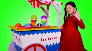 Emma Pretend Play with Ice Cream Cart Toy [upl. by Castro]