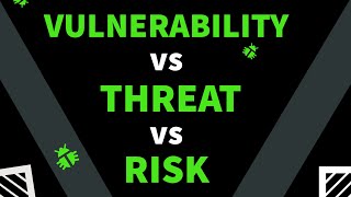 Vulnerability vs Threat vs Risk  What is Vulnerability  What is Threat  What is Risk [upl. by Tenahs]