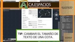 TIPS CAMBIAR EL TAMAÑO DE LAS COTAS EN AUTOCAD [upl. by Royden875]