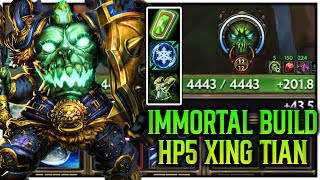 4400 Health 200 HP5 Buffed Xing Tian Build is Too Funny They Cant Do anything [upl. by Lierbag]