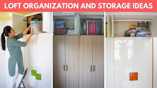 Loft Organization and Storage Ideas  15 Tips to Organize LoftsOverhead Cabinets [upl. by Isola982]