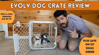 Diggs Evolv Dog Crate Review  Pros amp Cons  Set Up  Is It Worth It [upl. by Wallford]