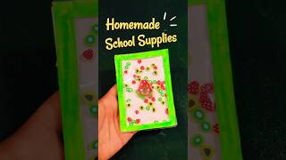 Homemade School Supplies 🤓🌈 easy paper craft  diy crafts shorts [upl. by Suolhcin]