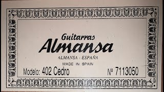 Гитара Almansa 402 массив кедр  Беловежская пуща [upl. by Nahgem]