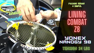 LINING Combat Z8 amp YONEX Nanogy 98 yellow V24 H25 [upl. by Tisha941]