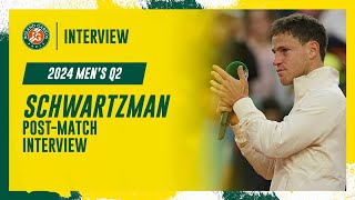 Schwartzman Q2 postmatch interview  RolandGarros 2024 [upl. by Atikim80]