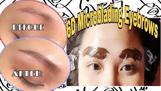 6D MICROBLADINGEYEBROWS EMBROIDERY  OMBRé SHADINGLYN ANA LEE [upl. by Etnohs]