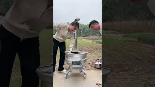 Rural household wood stove wood stove ground boiler [upl. by Valora442]