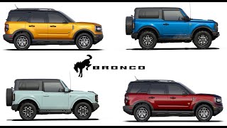 2021 Ford Bronco Colors and Trims [upl. by Oelgnaed]