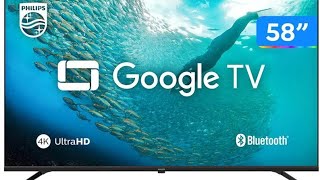 Smart TV 58quot 4K UHD DLed Philips Série 7019 WiFi Bluetooth Google Assistente [upl. by Risan978]