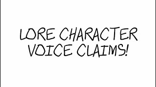 Lore Character Voice Claims and their designs [upl. by Gahl]