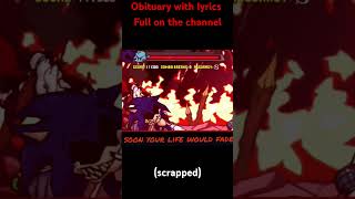 obituary with lyrics fnf fnfmod fridaynightfunkin sonicthehedgehog exe lyrics withlyrics [upl. by Bernita]