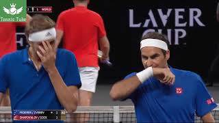 Federer Zverev v Shapovalov Sock Laver Cup 2019 FULL MATCH 4 HD Quality I TennisTube [upl. by Paschasia]