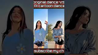 Original dance VS Ai Cartoon dance in same song shortreal shorts orginaldance aicartoondance [upl. by Noirad]