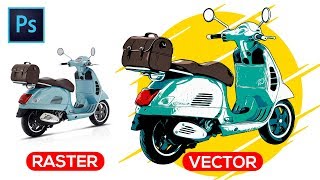 How to Vectorize an Image Photo to Vector  Photoshop Tutorial [upl. by Afirahs887]