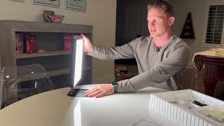 Light Therapy Lamp UV Free Happy Lamp 10000 Lux Desk Sun Lamp Review [upl. by Shelah962]