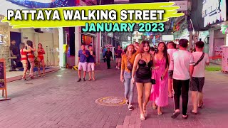 Pattaya Today 2023  Thailand Pattaya Walking street So Many Freelancers After 1030 PM [upl. by Hartzke]