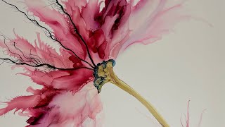 Abstract Flower in Alcohol Ink [upl. by Akiwak]