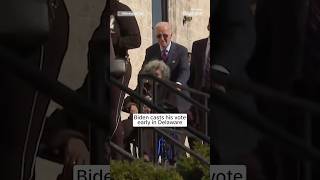 Biden casts vote early in Delaware [upl. by Einafpets774]