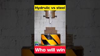 Steel vs hydraulic press experiment facts makingmachine hydraulic [upl. by Ame]