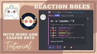 How to create mimu reaction roles  YAGPDB bot  tutorial  pinky  2022 [upl. by Leboff]