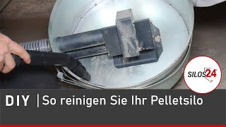 DIY  Pelletsilo reinigen  so einfach geht´s  silos24 [upl. by Jeniece]