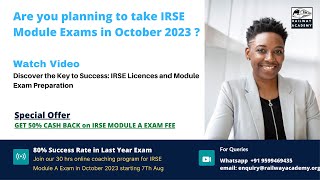 Discover the Key to Success IRSE Licences and Module Exam Preparation [upl. by Dorette]