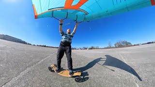 WINGBOARDING in over 20 knots Windcarver and wing  Brooklyn NY [upl. by Enel936]