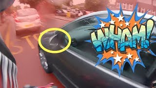 BEST OF MOTORCYCLE MIRROR SMASHING 2018 PART 5 [upl. by Lorolla]